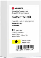 Agfa Photo APRTZE631 tape black on yellow