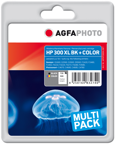Agfa Photo 300XLBK+Color multipack black / more colours