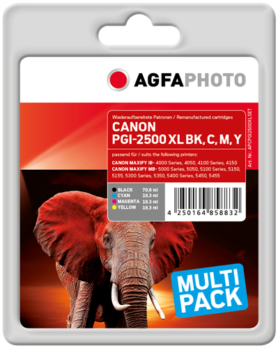 Agfa Photo PGI-2500XLBK,C,M,Y multipack black / cyan / magenta / yellow