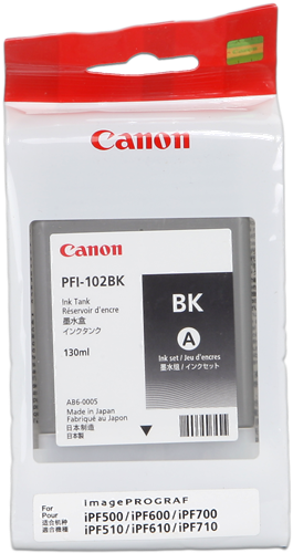 Canon PFI-102bk black ink cartridge