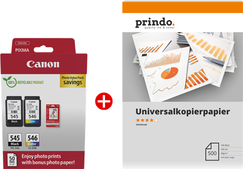 Canon PG-545+CL-546 MCVP black / more colours / White / White value pack
