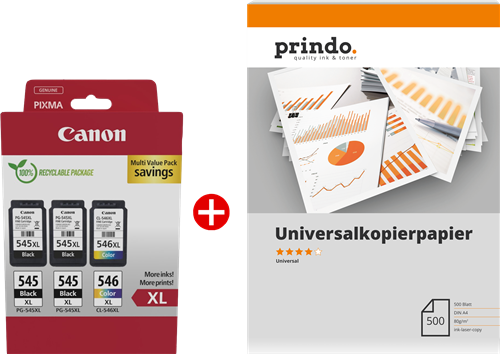 Canon PG-545XL+CL-546XL MCVP black / more colours / White value pack