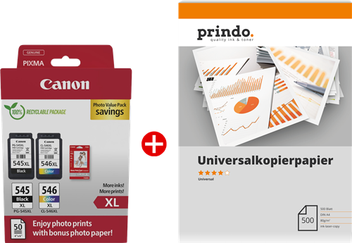Canon PG-545XL + CL-546XL MCVP black / more colours / White value pack