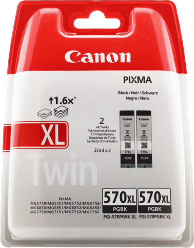 Canon PIXMA MG7753 PGI-570pgbk XL Twin