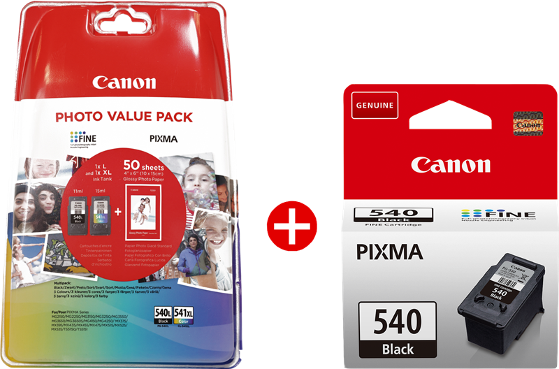 Canon PIXMA MG3650S Rot PROMO PG-540L/CL-541XL Photo Value Pack/PG-540
