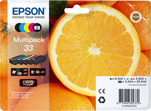 Epson 33 multipack black / cyan / magenta / yellow