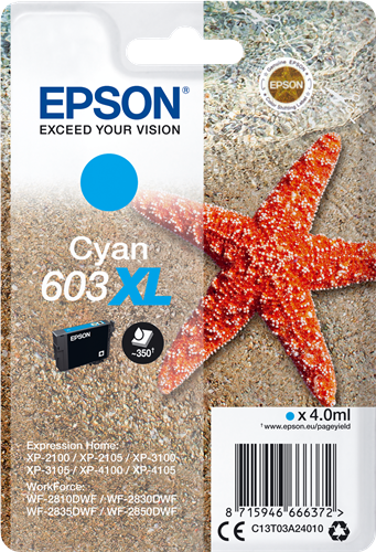Epson 603XL cyan ink cartridge