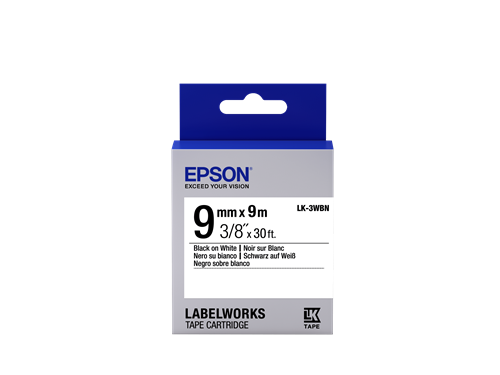 Epson LK-3WBN tape black on white