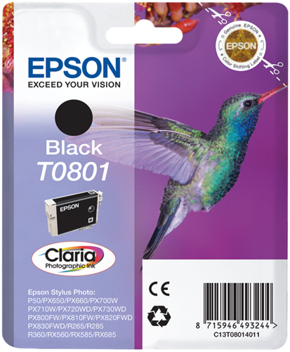 Epson T0801 black ink cartridge