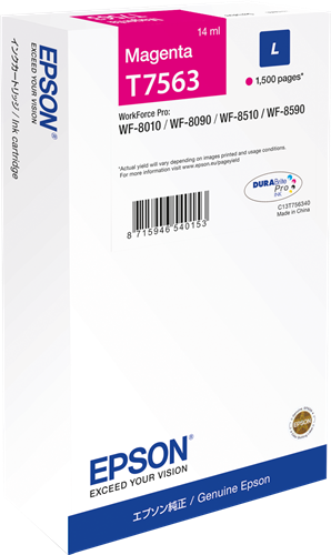Epson T7563 magenta ink cartridge