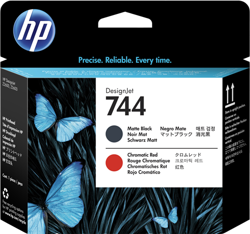HP 744 printhead Black (matt) / Red