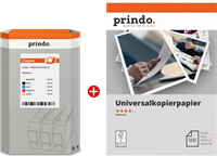 Prindo Classic Black (matt) / black / cyan / magenta / yellow / White value pack