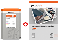 Prindo Classic XXL black / black / cyan / magenta / yellow / White value pack