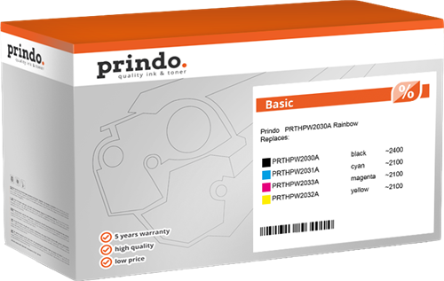 Prindo Basic Rainbow black / cyan / magenta / yellow value pack