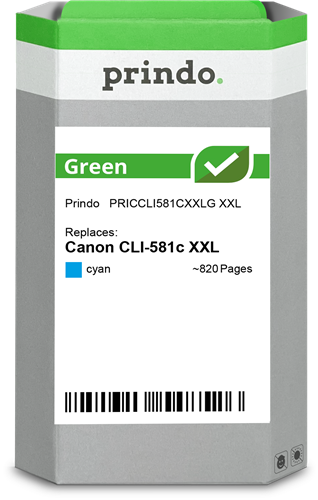 Prindo Green XXL cyan ink cartridge