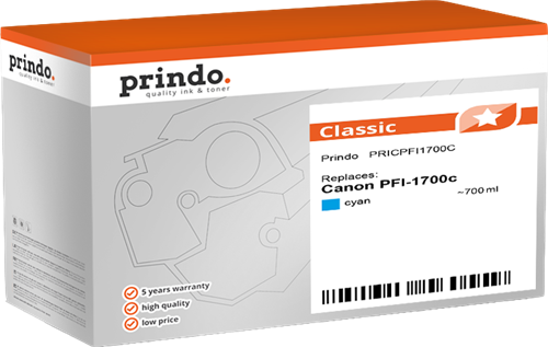 Prindo PFI-1700 cyan ink cartridge