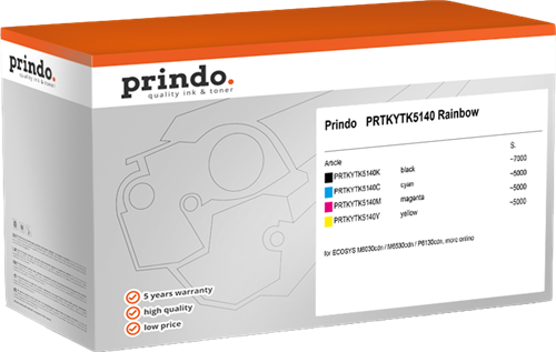 Prindo PRTKYTK5140 Rainbow black / cyan / magenta / yellow value pack