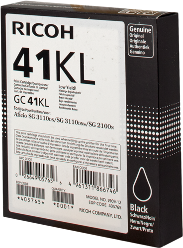 Ricoh gel cartridge GC41BKL black